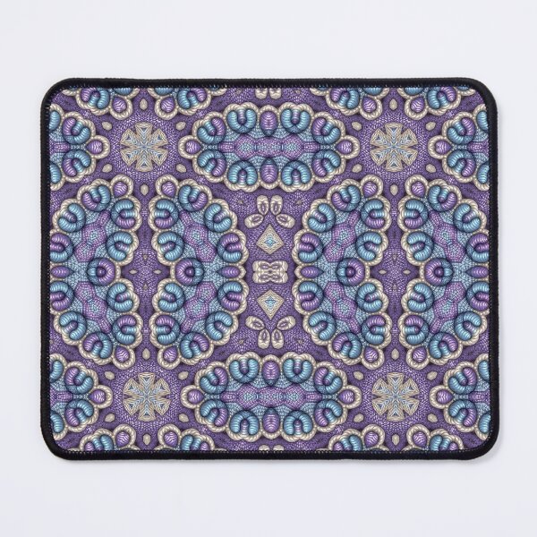 Item preview, Coiled Serpent Mandala - Purple Blue Kaleidoscope Pattern designed and sold by The Hand That Listens.