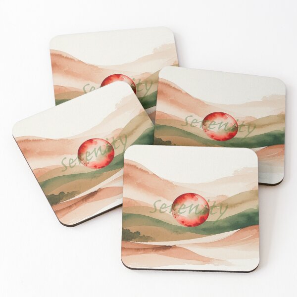 Item preview, Serene Landscape Ink Wash  designed and sold by WeaveSphere.