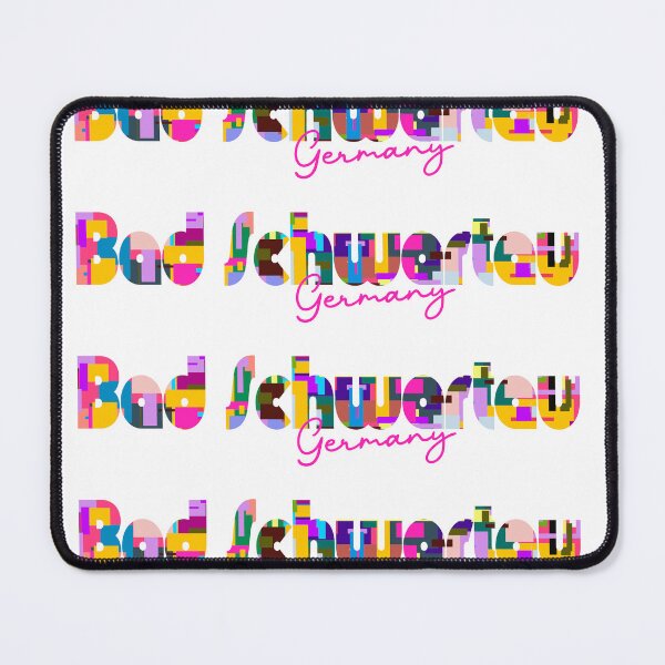 Item preview, Bad Schwartau, Germany, Vibrant Abstract City Typography Art designed and sold by Wanderful-roads.