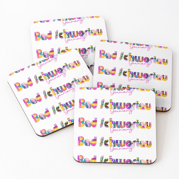 Item preview, Bad Schwartau, Germany, Vibrant Abstract City Typography Art designed and sold by Wanderful-roads.