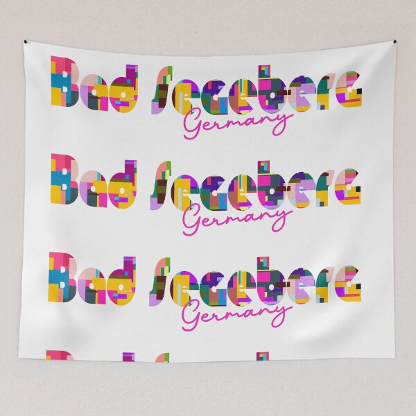 Item preview, Bad Segeberg, Germany, Vibrant Abstract City Typography Art designed and sold by Wanderful-roads.