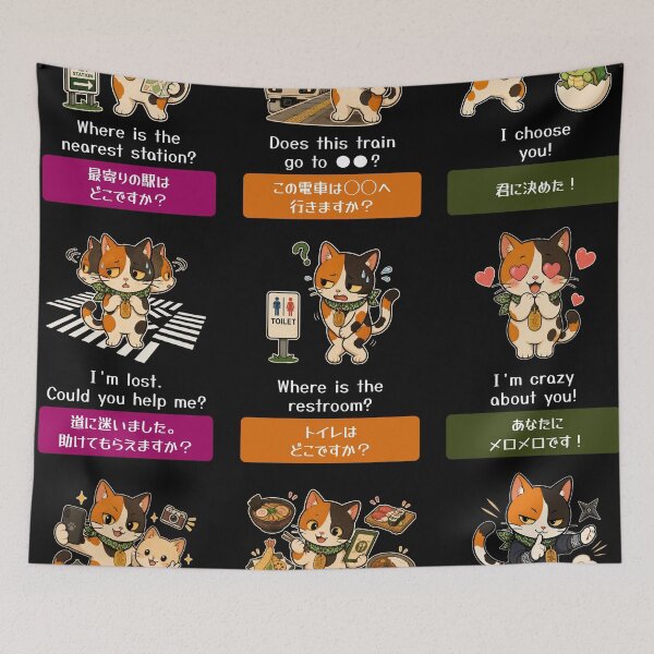 Item preview, Kawaii Japanese Cat Expressions – Cute Anime Style Neko designed and sold by SakuraFesta.