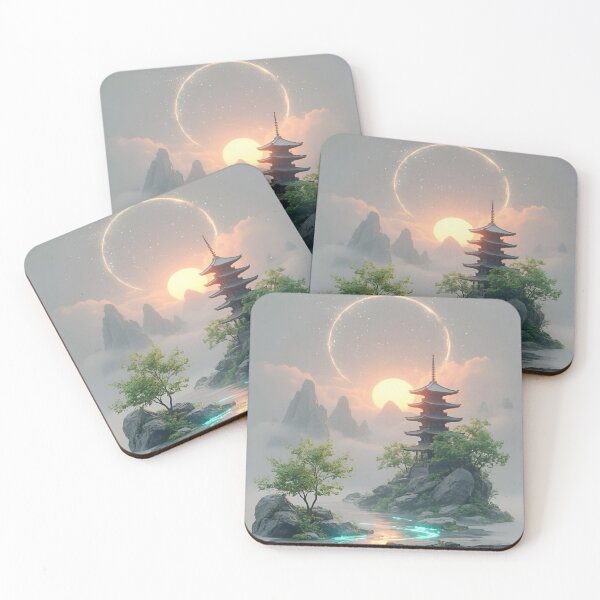 Item preview, Tranquil Serenity A Mystical Pagoda in an Ethereal Landscape Journey Through Nature Wonders designed and sold by Matt_Smith.
