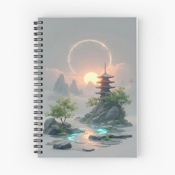 Item preview, Tranquil Serenity A Mystical Pagoda in an Ethereal Landscape Journey Through Nature Wonders designed and sold by Matt_Smith.