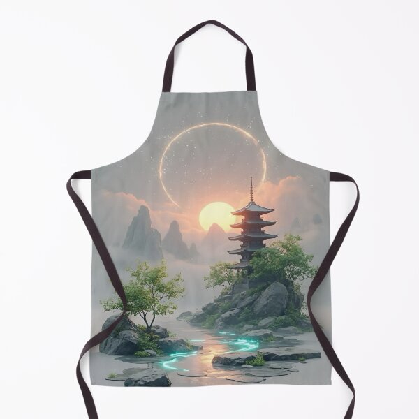 Item preview, Tranquil Serenity A Mystical Pagoda in an Ethereal Landscape Journey Through Nature Wonders designed and sold by Matt_Smith.