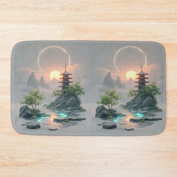 Item preview, Tranquil Serenity A Mystical Pagoda in an Ethereal Landscape Journey Through Nature Wonders designed and sold by Matt_Smith.