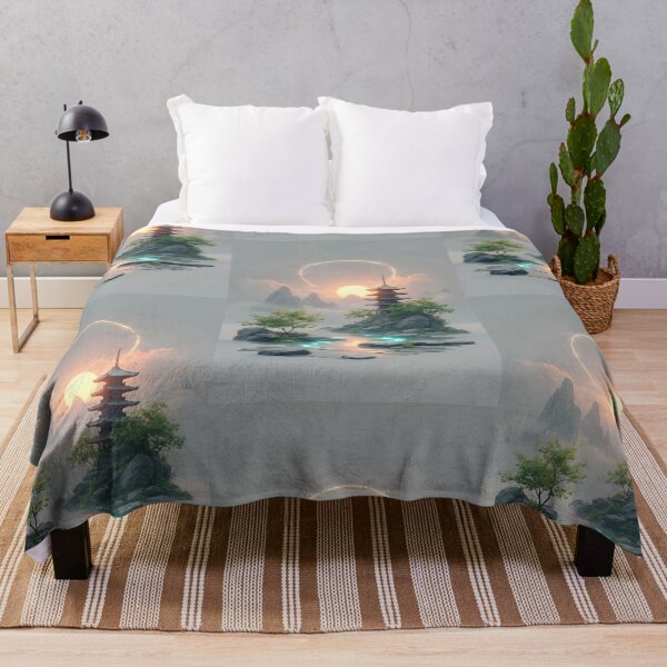 Item preview, Tranquil Serenity A Mystical Pagoda in an Ethereal Landscape Journey Through Nature Wonders designed and sold by Matt_Smith.