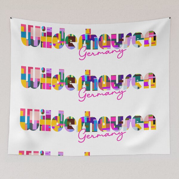 Item preview, Wildeshausen, Germany, Vibrant Abstract City Typography Art designed and sold by Wanderful-roads.