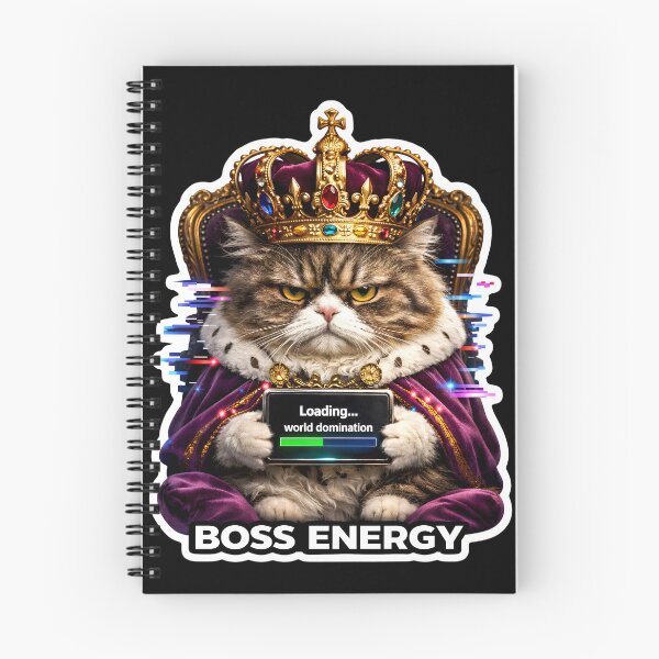 Item preview, Boss Energy Grumpy Royal Cat Meme Design designed and sold by ShopAndFun.
