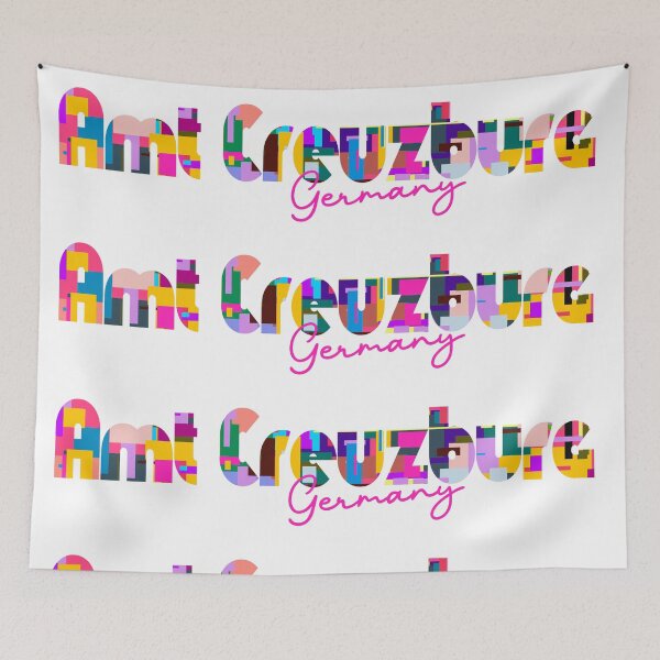 Item preview, Amt Creuzburg, Germany, Vibrant Abstract City Typography Art designed and sold by Wanderful-roads.
