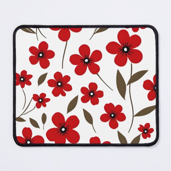 Item preview, Minimalist Red Wildflower Botanical Illustration designed and sold by Palette & Hue.