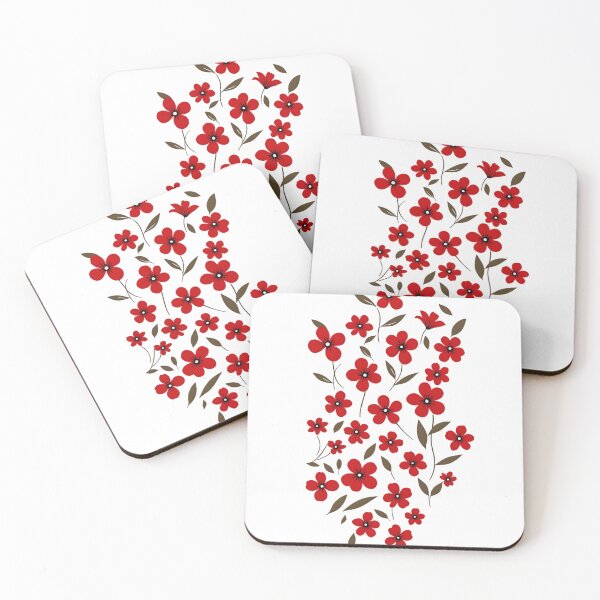 Item preview, Minimalist Red Wildflower Botanical Illustration designed and sold by Palette & Hue.