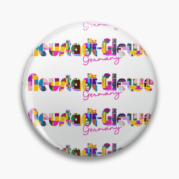 Item preview, Neustadt-Glewe, Germany, Vibrant Abstract City Typography Art designed and sold by Wanderful-roads.