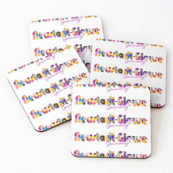 Item preview, Neustadt-Glewe, Germany, Vibrant Abstract City Typography Art designed and sold by Wanderful-roads.