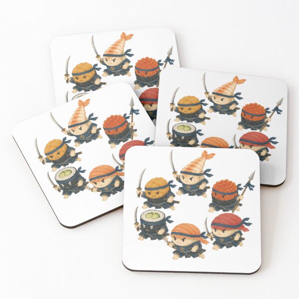 Item preview, Sushi Warriors - Battle Formation Sushi Samurai Characters designed and sold by medicalkinoko.