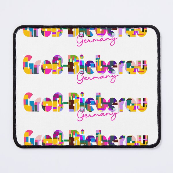 Item preview, Groß-Bieberau, Germany, Vibrant Abstract City Typography Art designed and sold by Wanderful-roads.