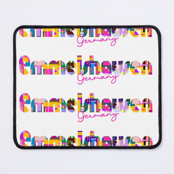 Item preview, Emmelshausen, Germany, Vibrant Abstract City Typography Art designed and sold by Wanderful-roads.