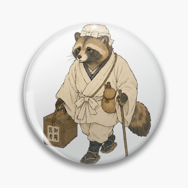 Item preview, Tanuki Doctor - Japanese Raccoon Dog Physician Character designed and sold by medicalkinoko.