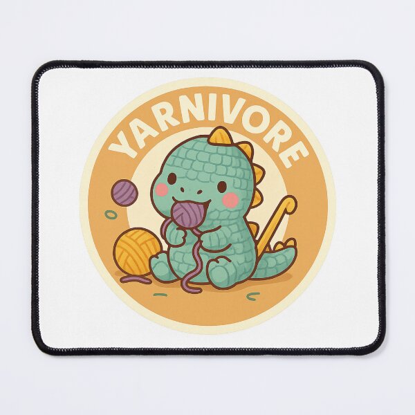Item preview, Yarnivore – Crochet Dinosaur Sticker designed and sold by Lavoretty.