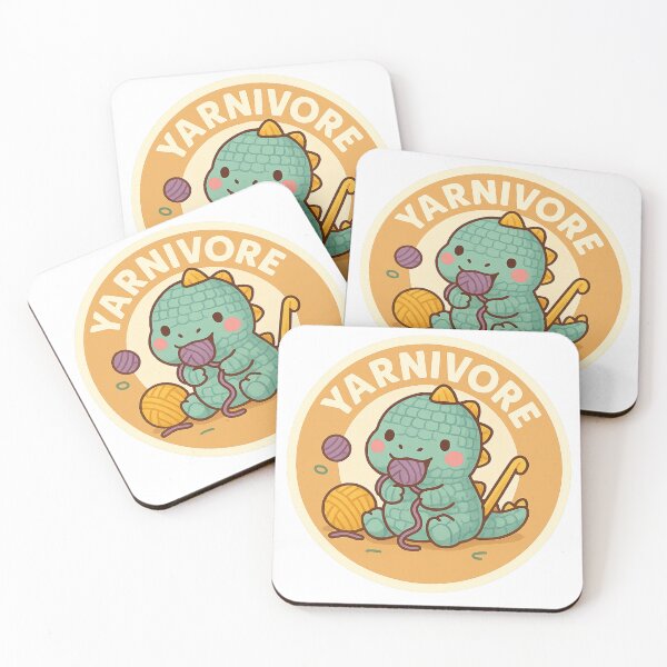 Item preview, Yarnivore – Crochet Dinosaur Sticker designed and sold by Lavoretty.