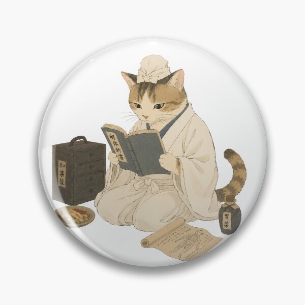Item preview, Cat Doctor - Japanese Scholar Physician Animal Character designed and sold by medicalkinoko.
