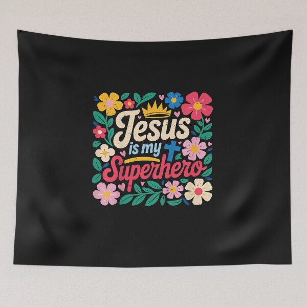 Item preview, Girls Jesus is My Superhero Christian Toddler Sister God Mom designed and sold by FrankIsabel.