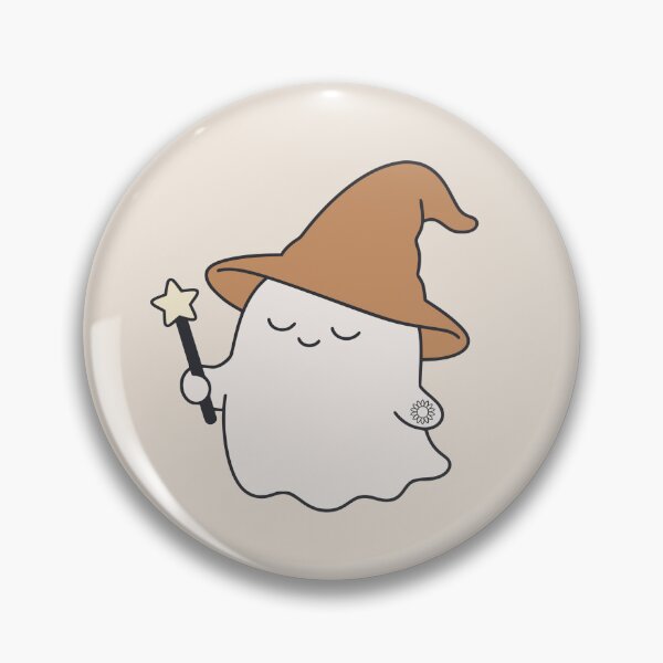 Item preview, Minimalist Retro Cute Ghost with Magic Wand designed and sold by suncorner28.