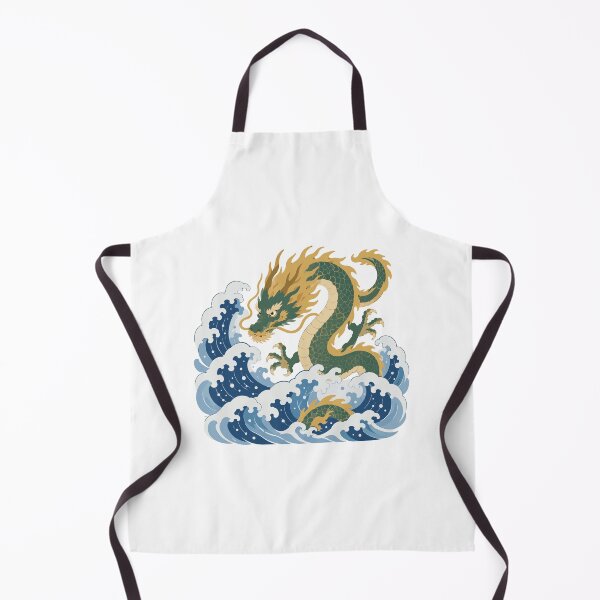 Item preview, Dragon and Waves - Japanese Art Style Dragon Illustration designed and sold by medicalkinoko.