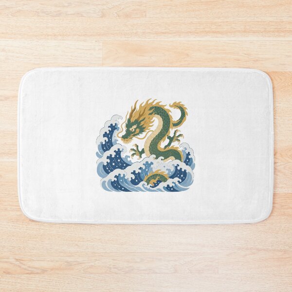 Item preview, Dragon and Waves - Japanese Art Style Dragon Illustration designed and sold by medicalkinoko.