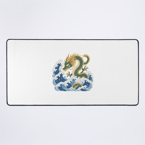 Item preview, Dragon and Waves - Japanese Art Style Dragon Illustration designed and sold by medicalkinoko.