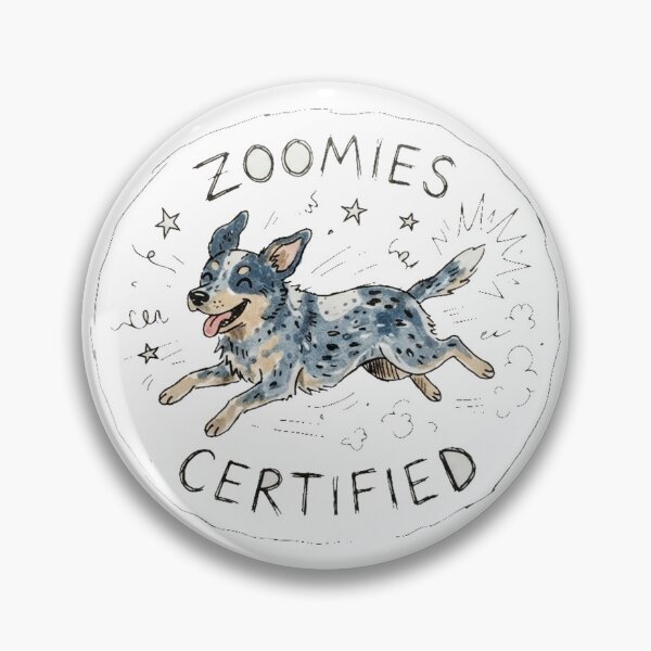Item preview, Zoomies Certified Blue Heeler Funny Cattle Dog Watercolor Drawing designed and sold by Yellowriversss.