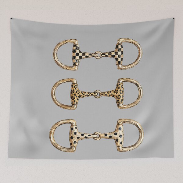 Item preview, Brushstroke Checkered Leopard Horse Bit,Country Horse Riding designed and sold by mjohnson9.