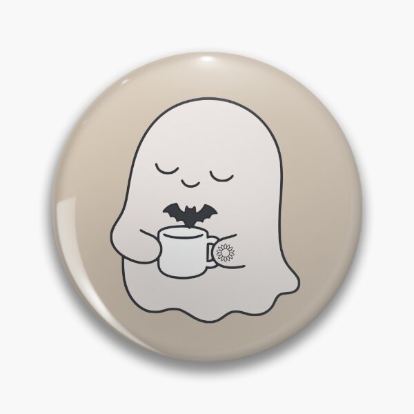 Item preview, Cute Ghost Holding Coffee Cup Halloween Bat designed and sold by suncorner28.