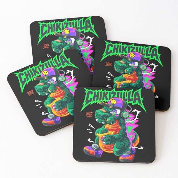 Item preview, Chikizilla : Kaiju Godzilla Homie chillin eat Snack Pop art illustration designed and sold by Woketoon.