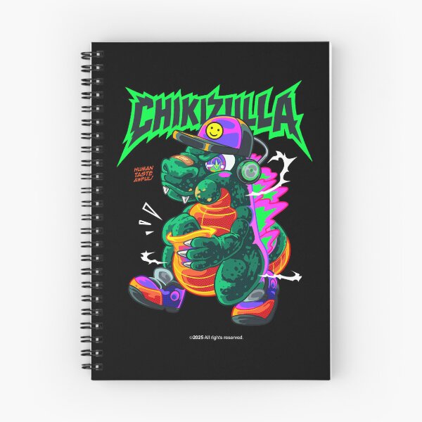Item preview, Chikizilla : Kaiju Godzilla Homie chillin eat Snack Pop art illustration designed and sold by Woketoon.