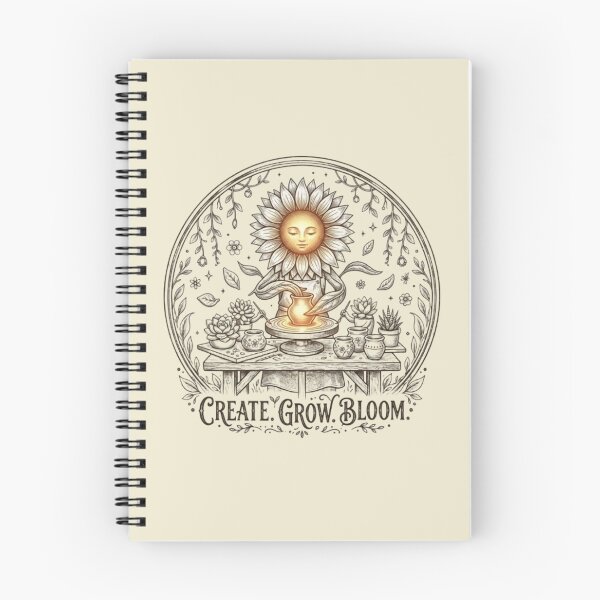 Item preview, Create Grow Bloom – Sunflower Pottery Art designed and sold by Dogandesighn.