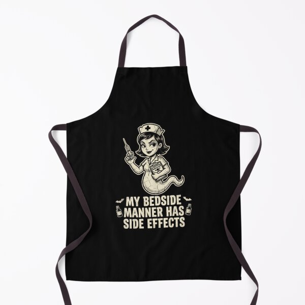 Item preview, My Bedside Manner Has Side Effects Ghost Nurse designed and sold by PullixArt.