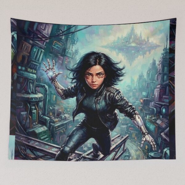 Item preview, Alita Retro Sci-Fi Cyberpunk Tribute Art Poster designed and sold by Art's Diner.