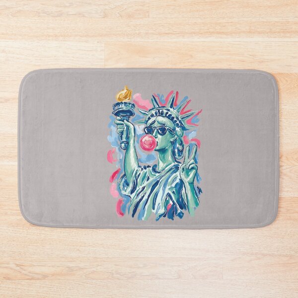 Item preview, Brushstroke Statue of Liberty Blowing Bubble Gum 4th of July designed and sold by mjohnson9.