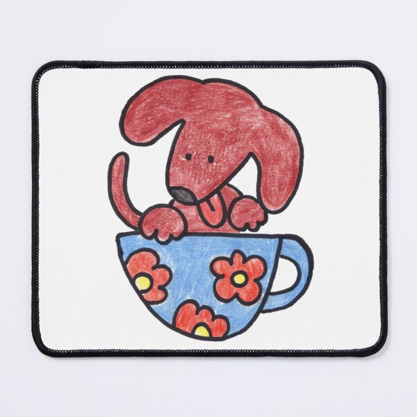 Item preview, Red Dog in Flower Cup Doodl designed and sold by barneylifes.
