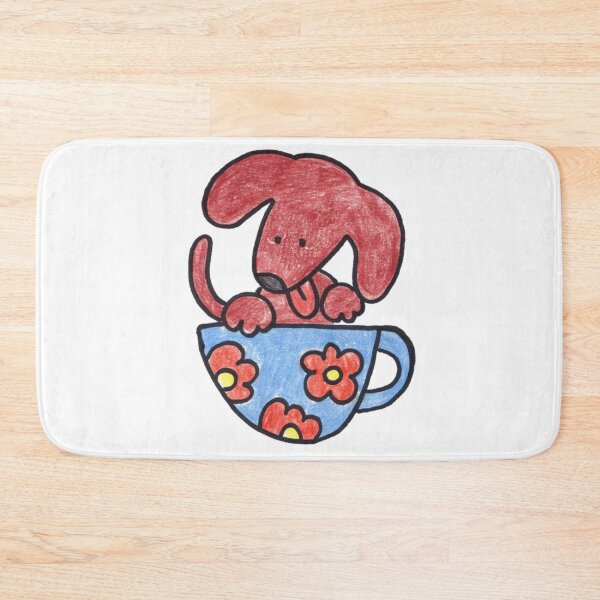 Item preview, Red Dog in Flower Cup Doodl designed and sold by barneylifes.