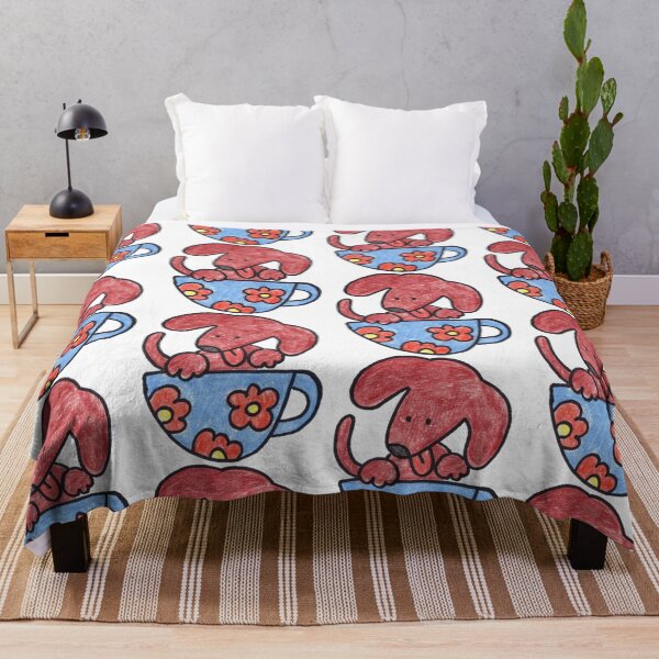 Item preview, Red Dog in Flower Cup Doodl designed and sold by barneylifes.