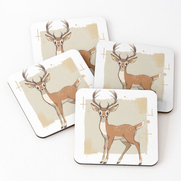 Item preview, Cute Kawaii Deer Sticker | Adorable Cartoon Buck with Antlers Illustration designed and sold by dreamz-world.