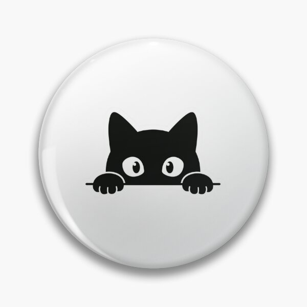 Item preview, Black Cat Peeking Cute Minimalist Kawaii Peeping Kitten Graphic designed and sold by raedattia.