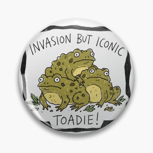Item preview, Invasion But Iconic Cane Toad Funny Aussie Toadie Meme Drawing designed and sold by Yellowriversss.