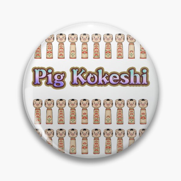 Item preview, Pig Kokeshi -A kokeshi featuring a pig's face- designed and sold by LOVEARTDESIGN.