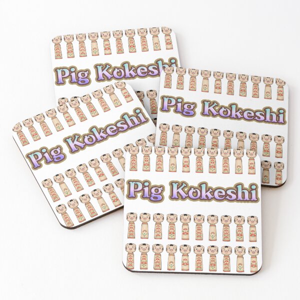 Item preview, Pig Kokeshi -A kokeshi featuring a pig's face- designed and sold by LOVEARTDESIGN.
