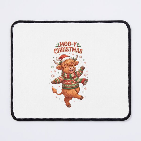 Item preview, Moo-y Christmas Cute Highland Cow designed and sold by DesignsCreative.