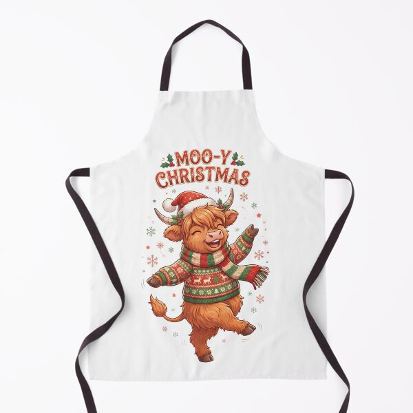 Item preview, Moo-y Christmas Cute Highland Cow designed and sold by DesignsCreative.