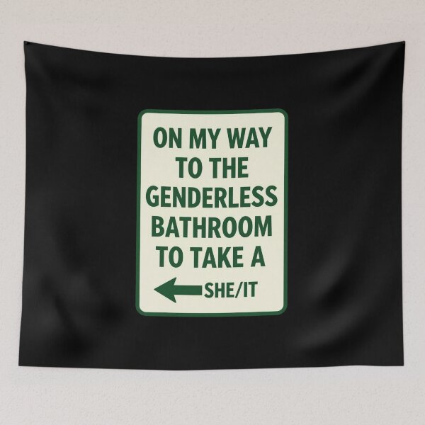 Item preview, On My Way to The Genderless Bathroom to Take a She/It 2 designed and sold by Positive&FunnyThings.